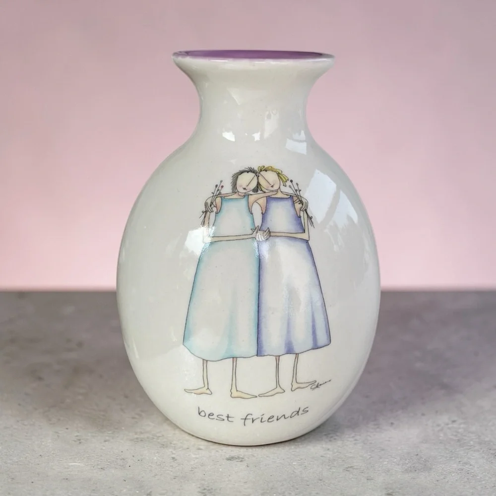 Demdaco “most sincerely “ best friends bud vase